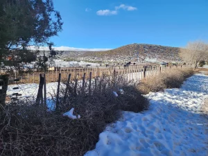 Corrales ganaderos en campo en venta en Chubut, Patagonia, con nieve – Rural Argentina Venta de Campos.