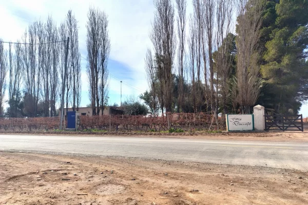 entrada principal de la finca vitivinícola en Lavalle Mendoza