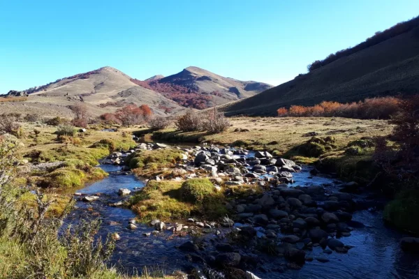Arroyo de montaña en finca en venta en Patagonia, Esquel. 